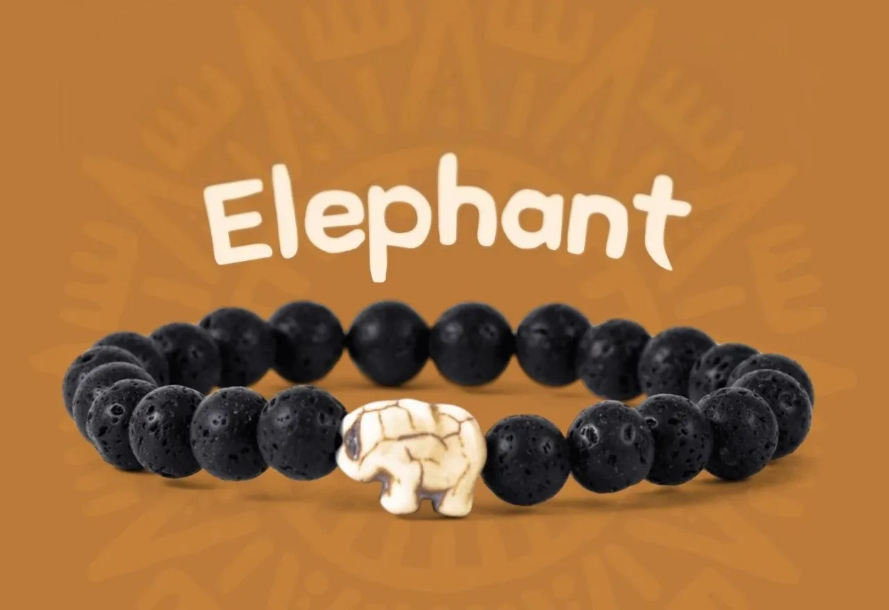 The Elephant Bracelet — Лавовий камінь