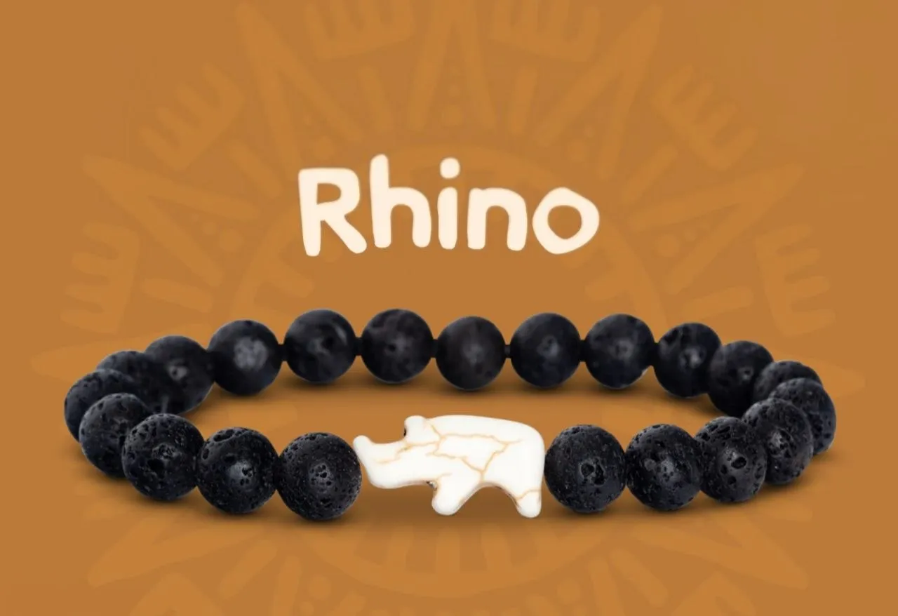 The Rhino Bracelet — Лавовий камінь